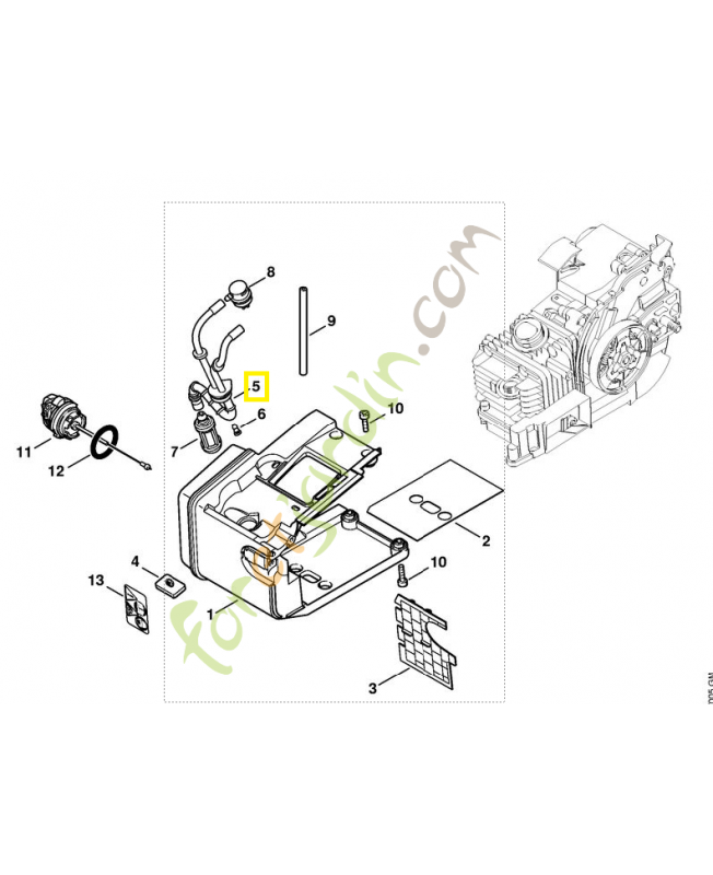 Tuyau essence 1129-350-3601. Pièce détachée Stihl / Vicking 
