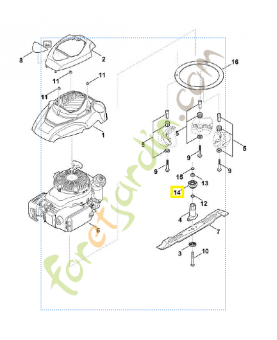 Poulie à gorge 6360-700-2501. Pièce de rechange Sithl / Vicking