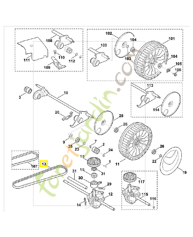 Courroie de transmission 6360-704-2111