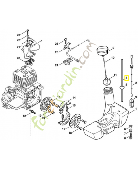 Tuyau Stihl 0000-930-2802 pour tronçonneuse.Pièces de rechange stihl