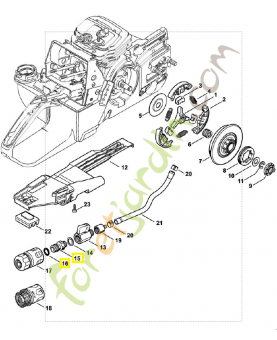 Raccord de tuyau 4201-700-7300. Pièce de rechange Sithl / Vicking