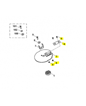 Disque porte couteaux