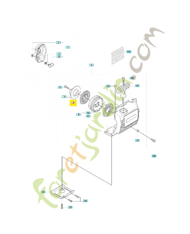 Ressort 544038802. Pièce de rechange Husqvarna 