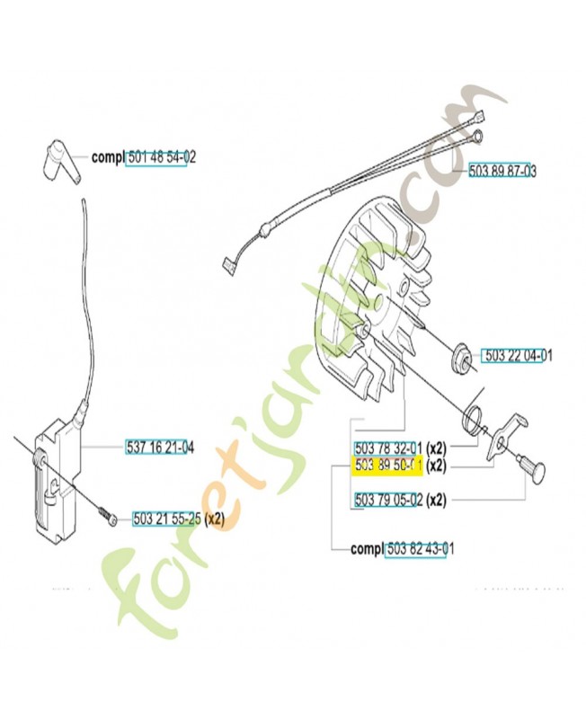 Cliquet 503895001. Pièce de rechange Husqvarna Cliquet 503895001. Pièce de rechange Husqvarna