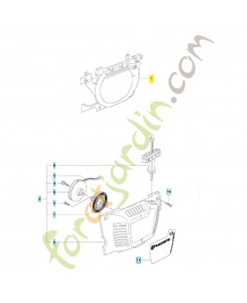 Plaque conducteur d'air 503890601 et 598007601. Pièce de rechange Husqvarna
