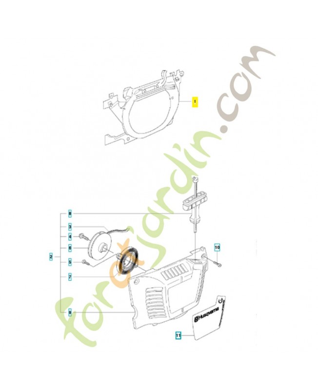 Plaque conducteur d'air 503890601 et 598007601. Pièce de rechange Husqvarna 