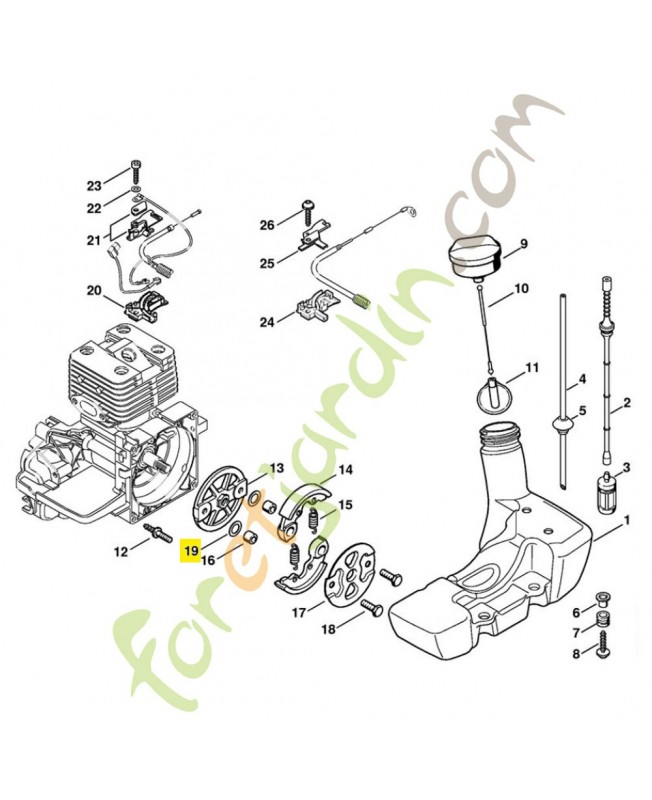 Rondelle 16x10x0,5 0000-958-1000. Pièce de rechange Sithl / Vicking