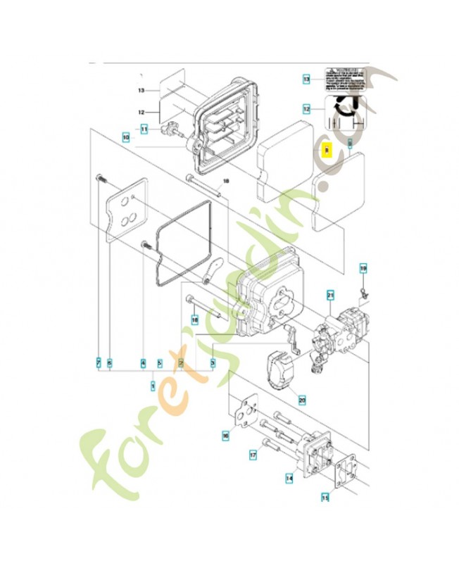 Filtre a air 523090001. Pièce de rechange Husqvarna 