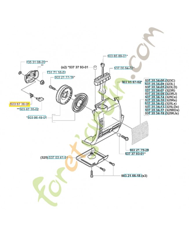 Ressort 503873601 husqvarna