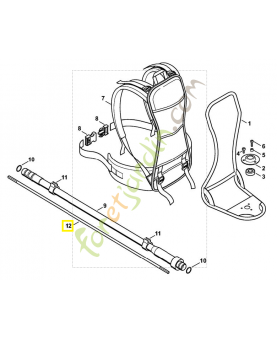 Câble flexible fr 410 4147-711-3301. Pièce de rechange Sithl / Vicking
