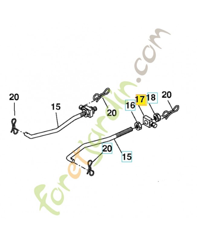 Doigt de réglage 532175689. Pièce de rechange Husqvarna