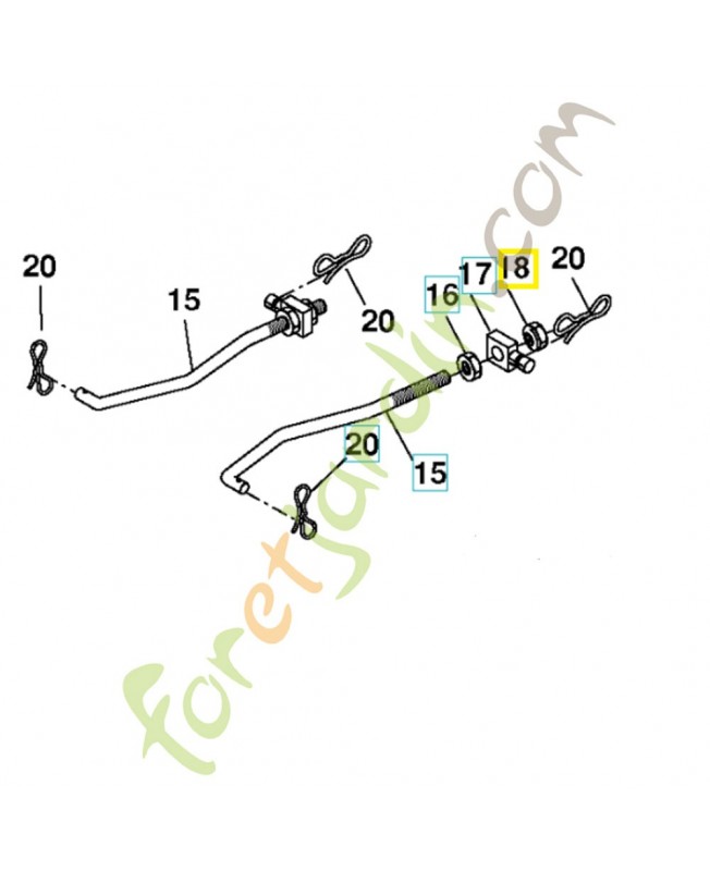 Écrou 596433401 Pièce de rechange Husqvarna