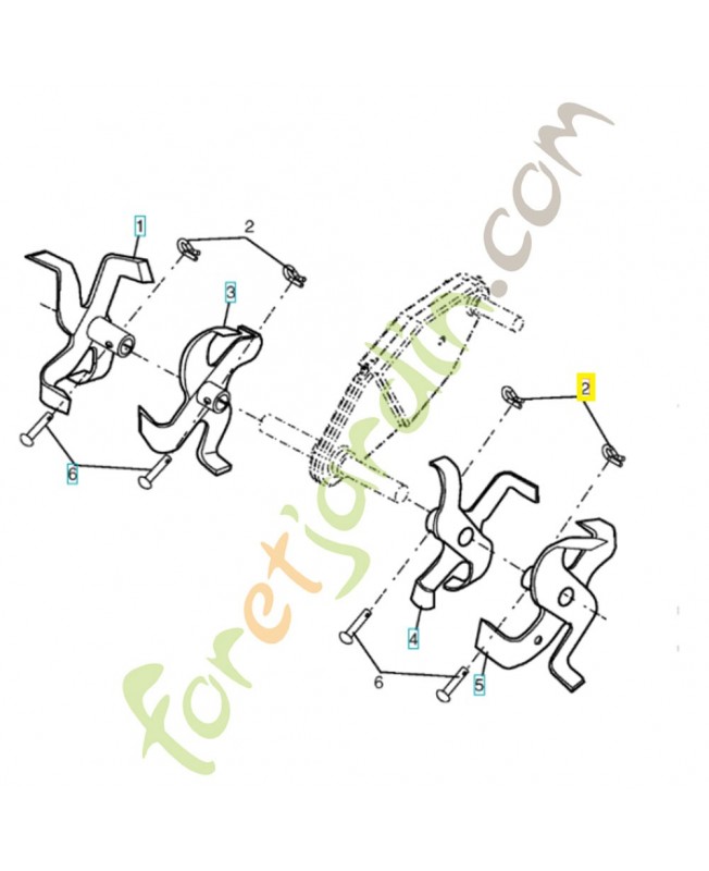 Goupille "beta". 532003146 et  532163552.Pièce de rechange Husqvarna 