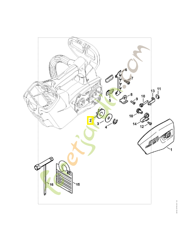 Pignon 1252-642-1202. Pièce détachée Stihl / Vicking