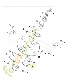 Couteau déchiqueteur ge 250 6008-702-0110. Pièce de rechange Sithl / Vicking