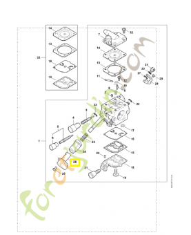 Bouton de starter 4244-182-9502. Pièce de rechange Sithl / Vicking