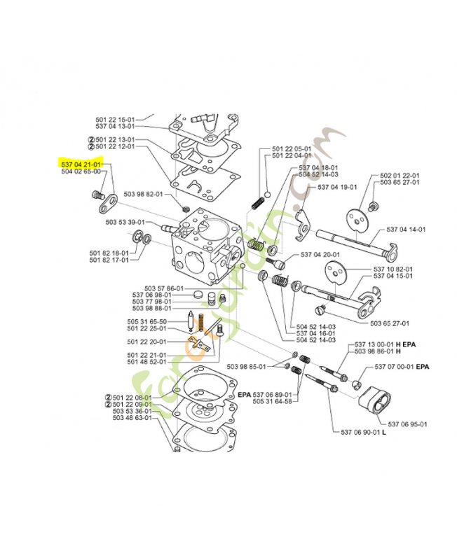 Levier 537042101. Pièce de rechange Husqvarna