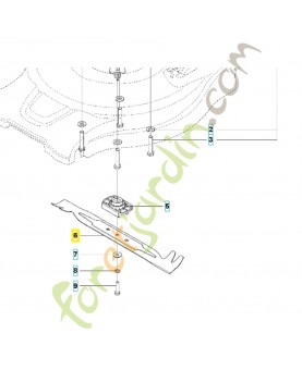 lame 47 cm 590593410. Pièce détachée Husqvarna