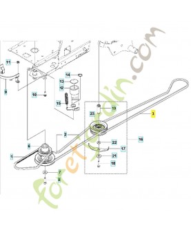 courroie 594977801. Pièce de rechange Husqvarna 585034401 et 544238901  589530001