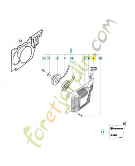 Poignée de lanceur 503543901. Pièce de rechange Husqvarna