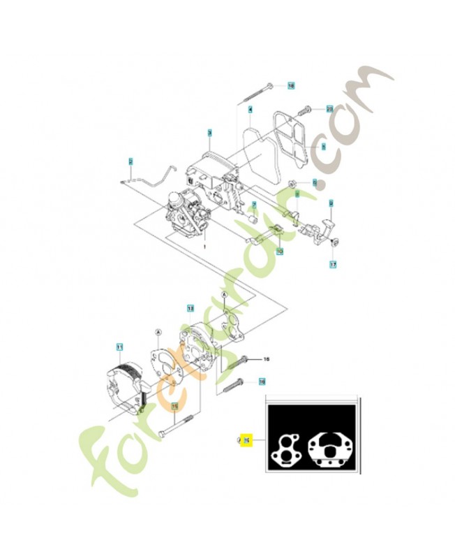 kit joint admission 545081892. Pièce de rechange Husqvarna ref 545081892