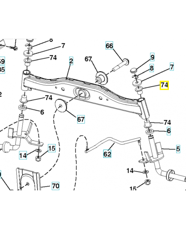 Douille plastique 532003366. Pièce de rechange Husqvarna