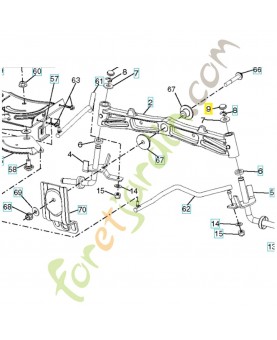 Capuchon (fusee de roue) 532121232. Pièce de rechange Husqvarna
