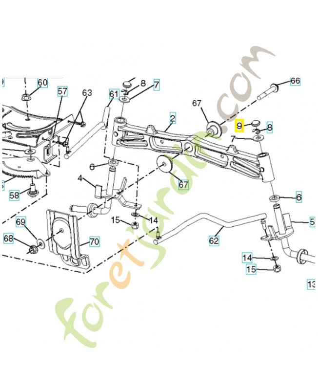 Capuchon (fusee de roue) 532121232. Pièce de rechange Husqvarna
