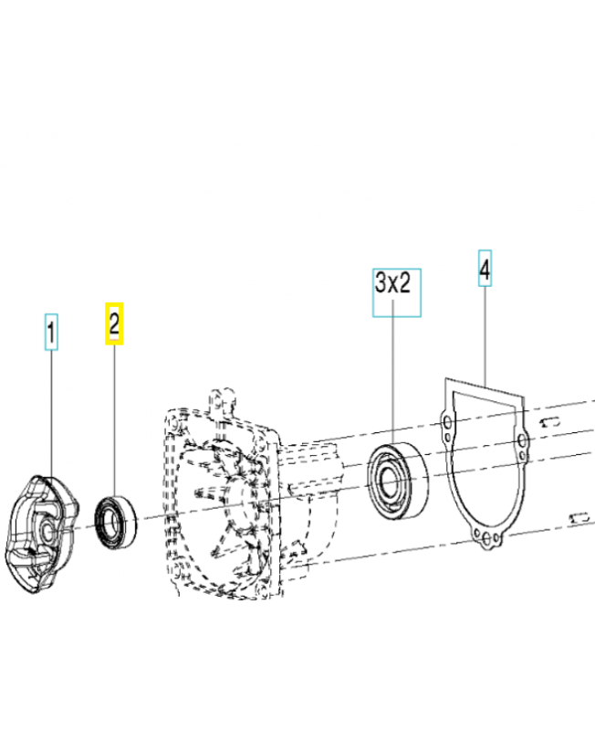 Roulement a billes 574222101. Pièce de rechange Husqvarna