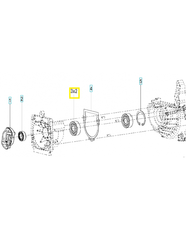 Roulement 574726601. Pièce de rechange Husqvarna