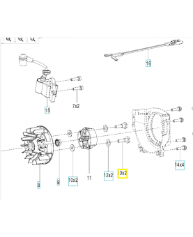 Vis 513189601. Pièce de rechange Husqvarna