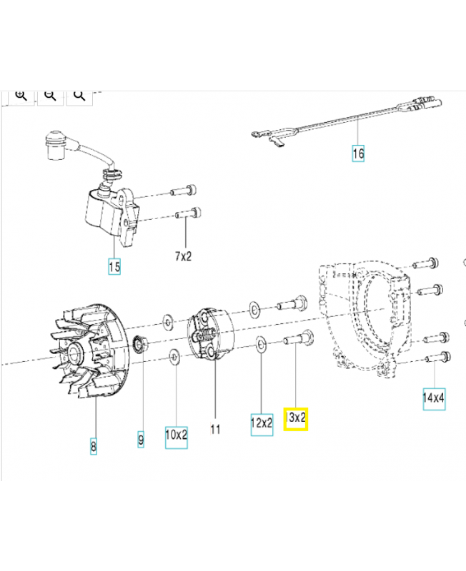 Vis 513189601. Pièce de rechange Husqvarna