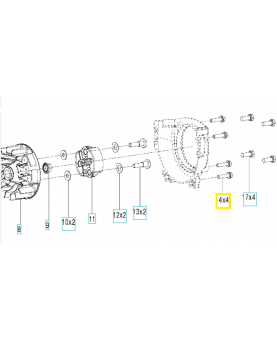 Vis 525755102. Pièce de rechange Husqvarna