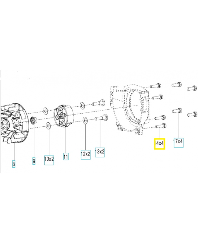 Vis 525755102. Pièce de rechange Husqvarna