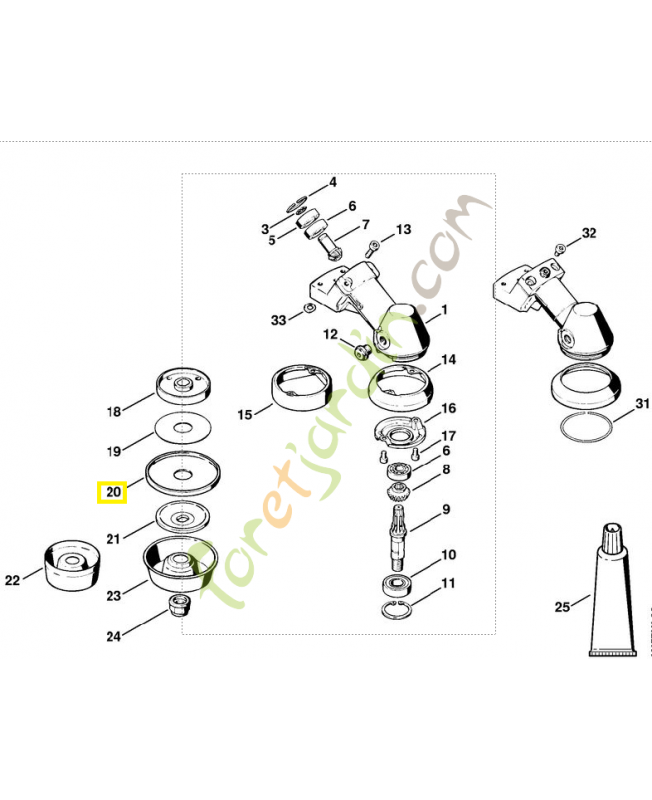 Rondelle de protection 4119-717-2800. Pièce de rechange Sithl / Vicking Rondelle de protection 4119-717-2800. Pièce de rechange Sithl / Vicking