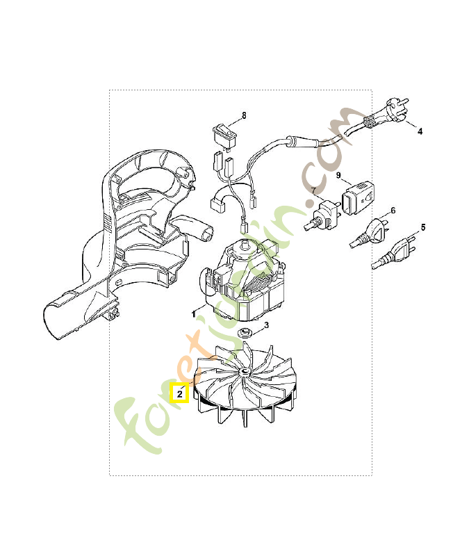 Turbine 4811-700-3401. Pièce détachée Stihl / Vicking