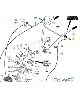 Levier d'embrayage 544311301. Pièce de rechange Husqvarna