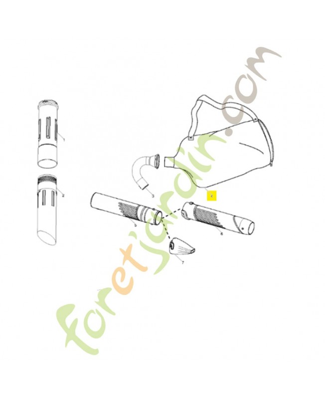 Sac 530095564. Pièce de rechange Husqvarna