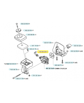 Commande starter 503962501. Pièce de rechange Husqvarna