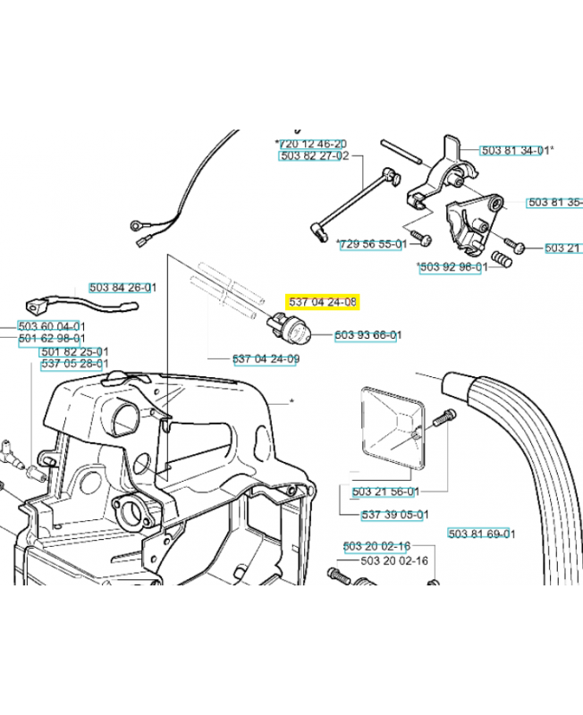 Durite 537042408. Pièce de rechange Husqvarna