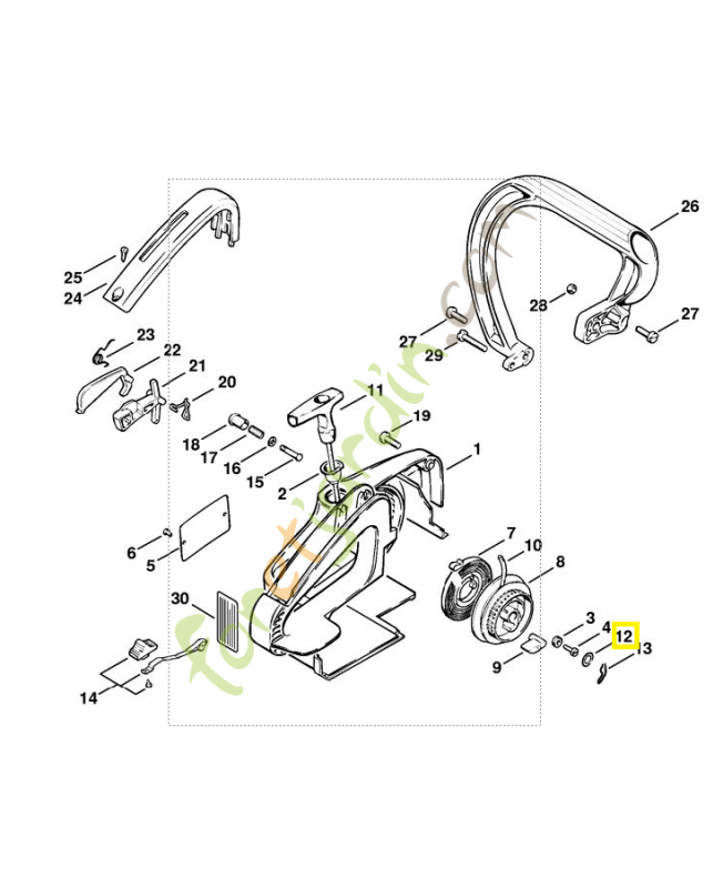 Rondelle 0000-958-0923. Pièce détachée Stihl