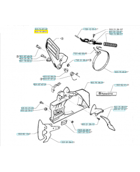 protecteur 503760801. Pièce de rechange Husqvarna
