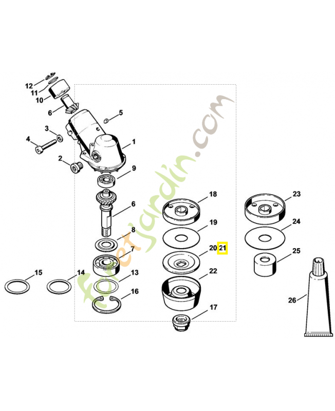 Rondelle pression 4116-713-1601. Pièce de rechange Sithl 