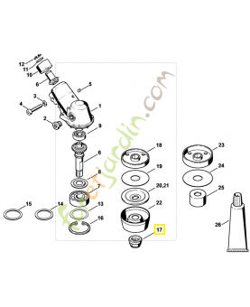 Écrou à embase M14x1,5  4116-642-7601.Pièce de rechange Sithl / Vicking