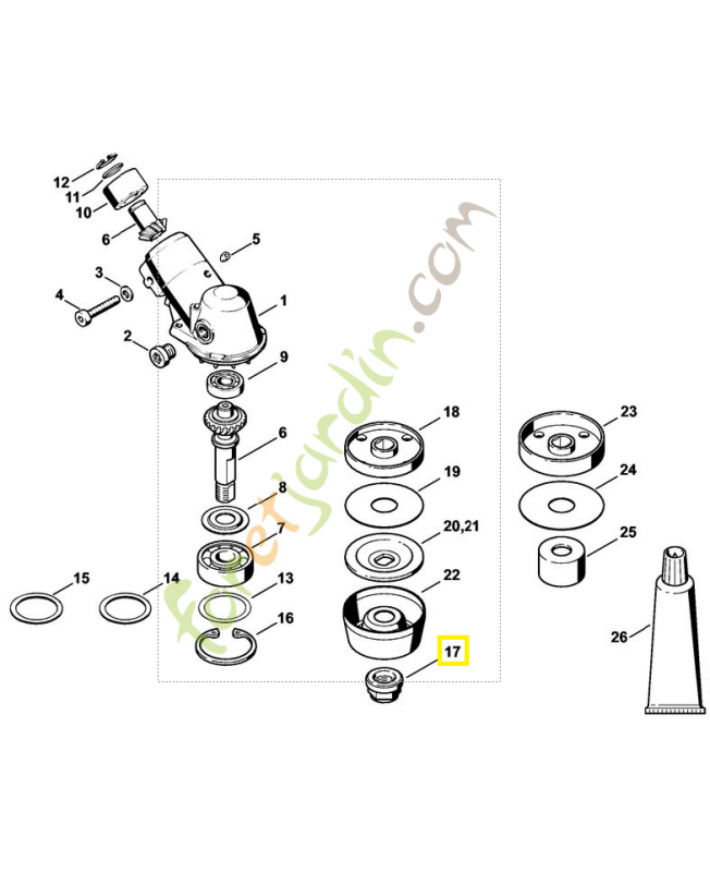 Écrou à embase M14x1,5  4116-642-7601.Pièce de rechange Sithl / Vicking