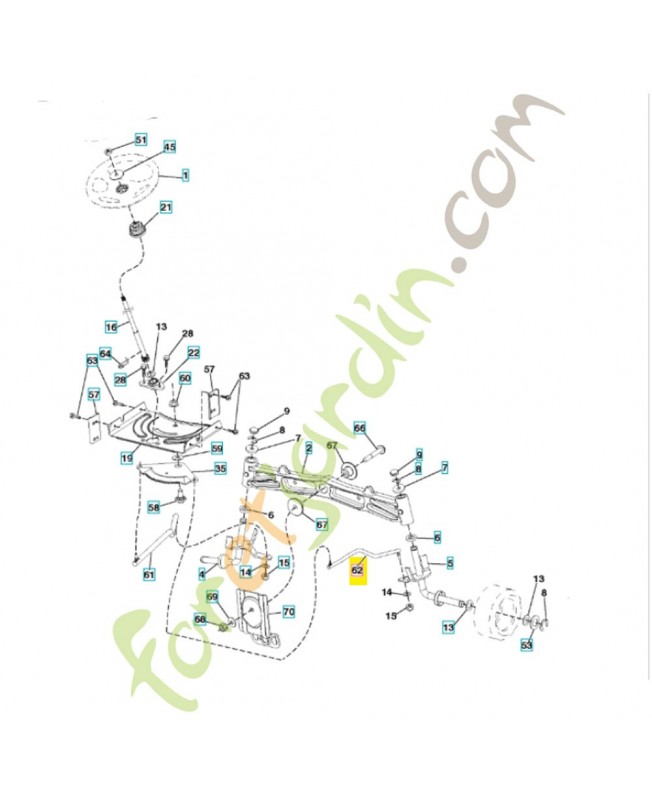 Barre d'accouplement droite 532194741 husqvarna