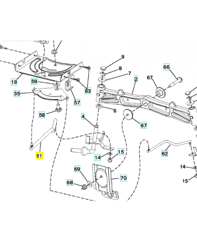 Barre d'accouplement gauche 532194740 husqvarna