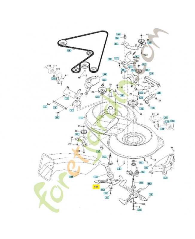 Lame de croisement 532186387. Pièce de rechange Husqvarna 