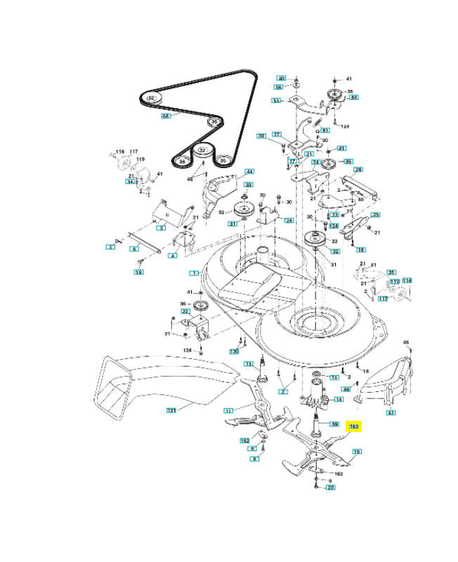 Lame de croisement 532186388 . Pièce de rechange Husqvarna 