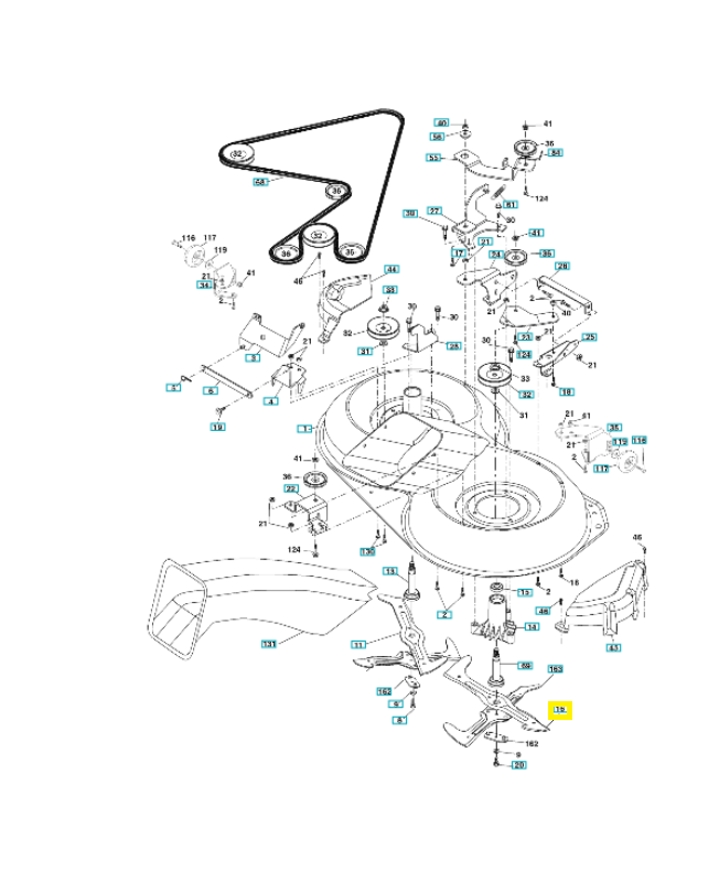 Lame droite 532186386. Pièce de rechange Husqvarna